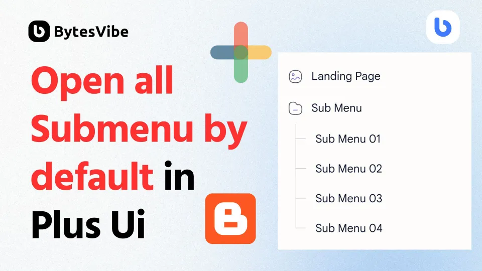 How to open sub menu as default in Plus ui theme - Bytes Vibe